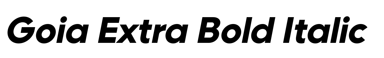 Goia Extra Bold Italic